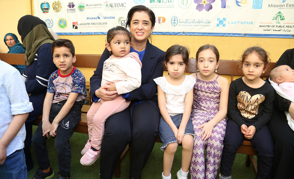 المديرة الإقليمية لمنظمة الصحة العالمية لشرق المتوسط الدكتورة حنان بلخي خلال زيارة إلى بيروت، لبنان.